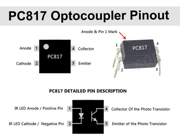 PC817 DIP-4 Transistör Çıkışlı Optokuplör Entegresi
