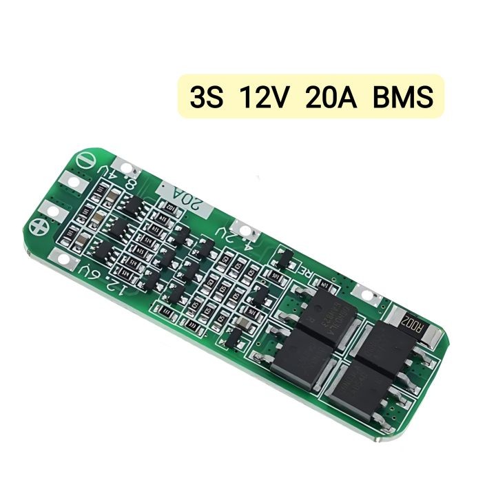 3S 20A BMS LiPo Pil Balans Devre Modülü