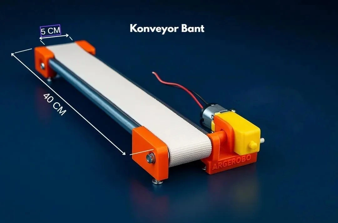 Arduino ve Bitirme Projeleri için 30cm Konveyör Bant Set