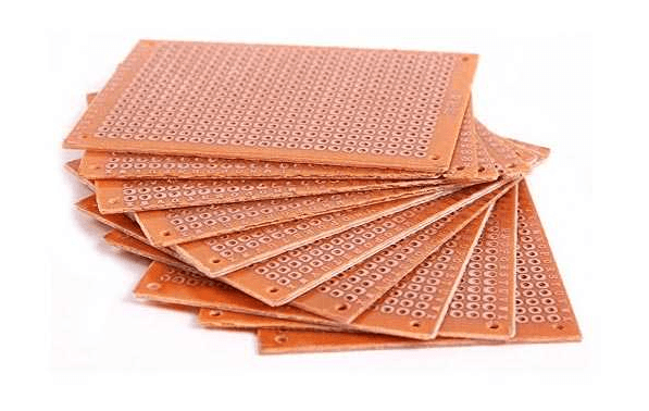 10x10 Delikli Bakır Plaket Pertinaks 10cm - 10cm