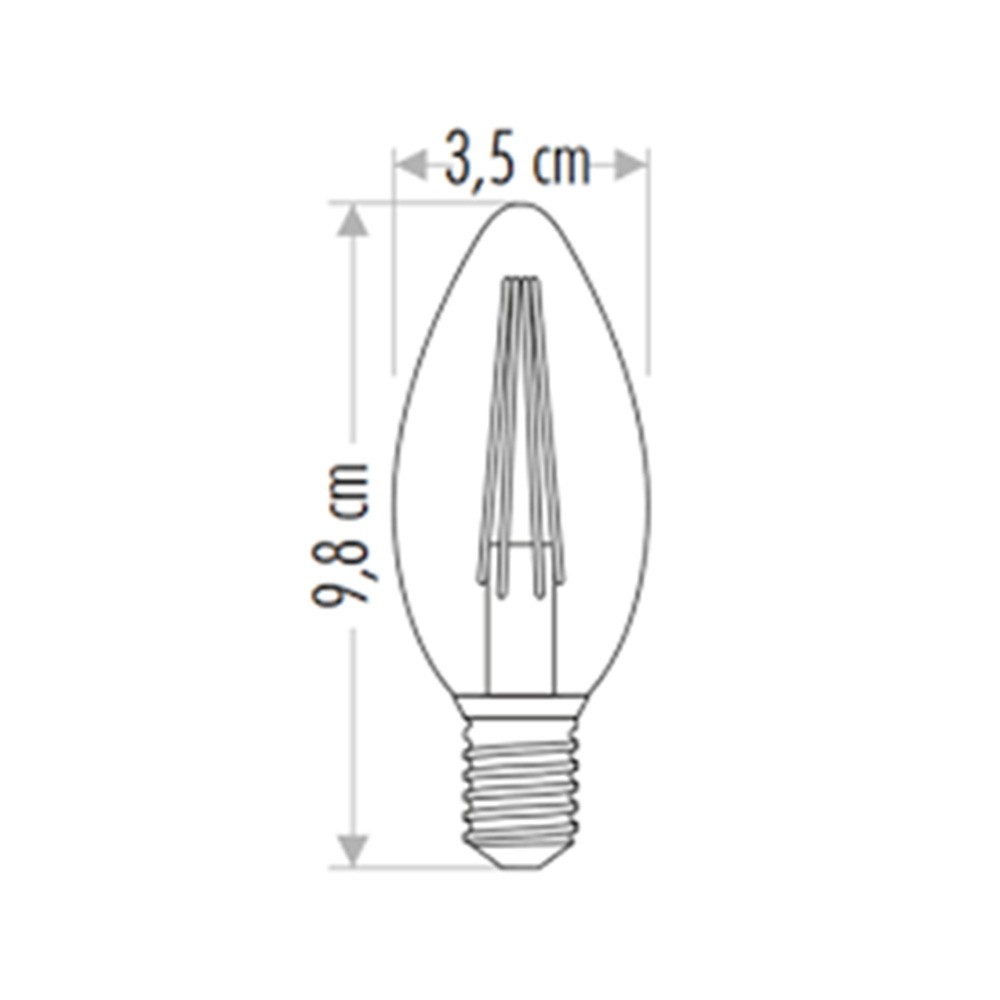 Cata CT-4280 4W 1800K E14 Duylu Rustik Led Dekoratif Ampul 