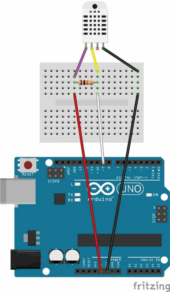DHT22 Isı ve Nem Sensörü Arduino Sıcaklık ve Nem Ölçer AM2302