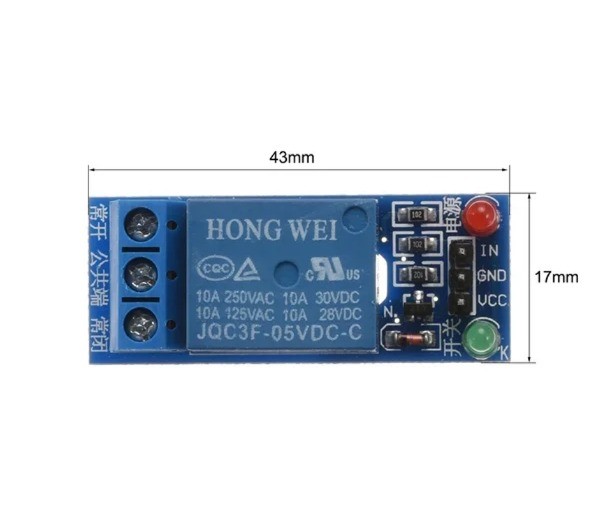 5V 1 Kanal Röle Kartı Tekli Röle Modülü