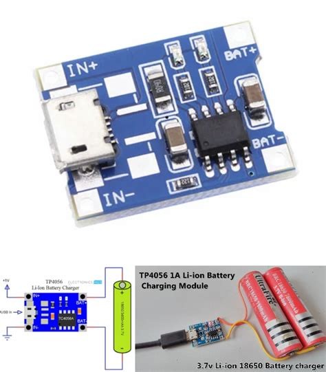 TP4056 Micro USB Lipo 18650 Pil Şarj Devresi 3,7V