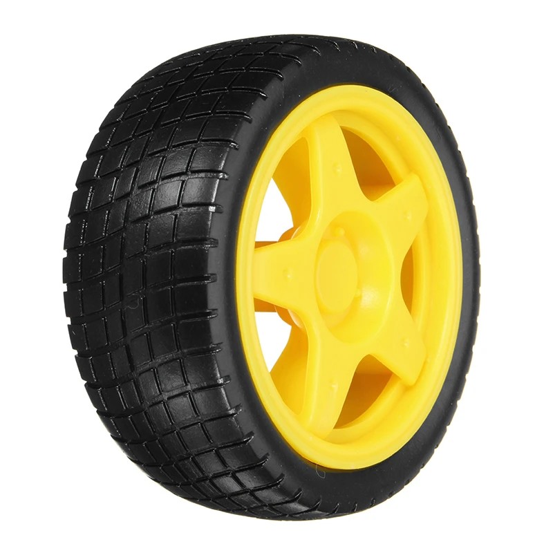 6V 250RPM Sarı Motor Uyumlu Tekerlek - Motor Tekeri