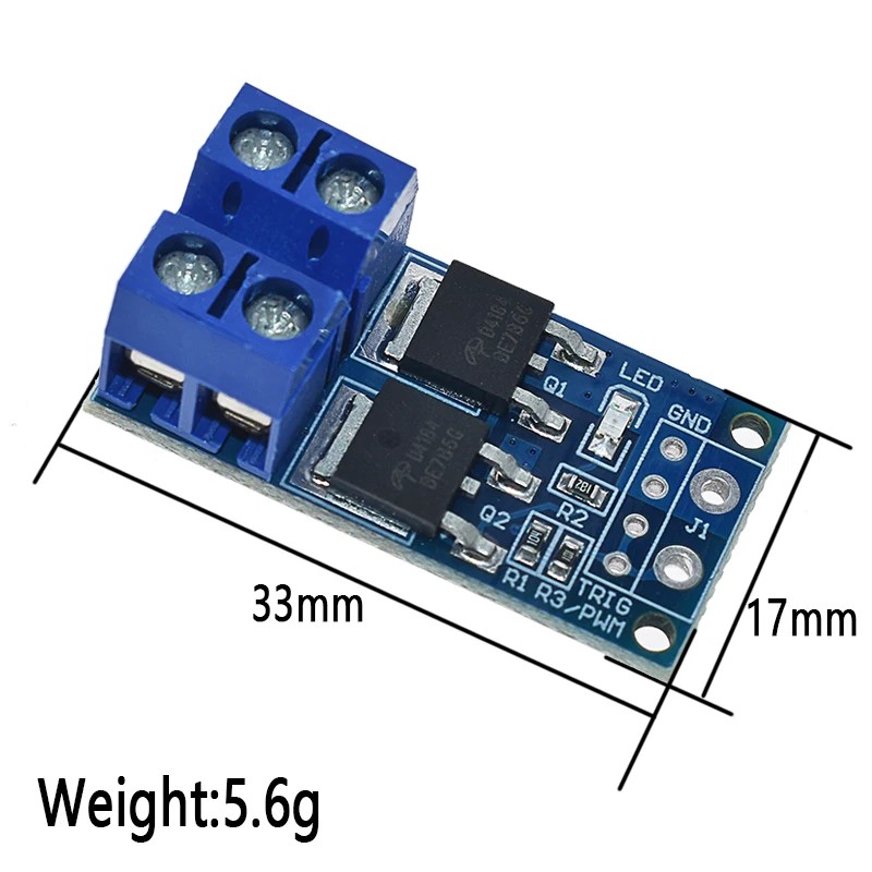 15 Amper 400 Watt PWM Kontrollü MOSFET Anahtarlama Kartı Modülü