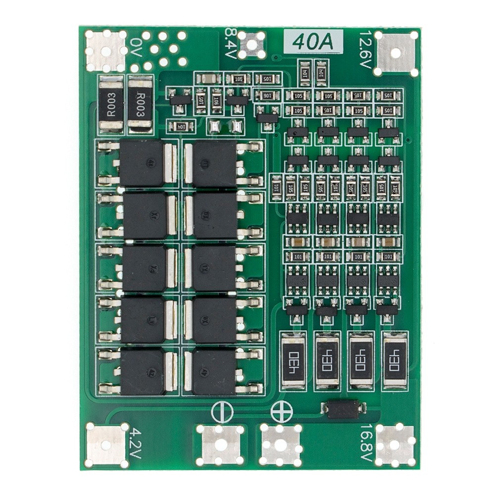 4s Bms 40a Matkap Uygun Balanslı 16.8v 4 Pil 18650 Lityum Batarya Şarj Koruma Modülü 14.8v 16v