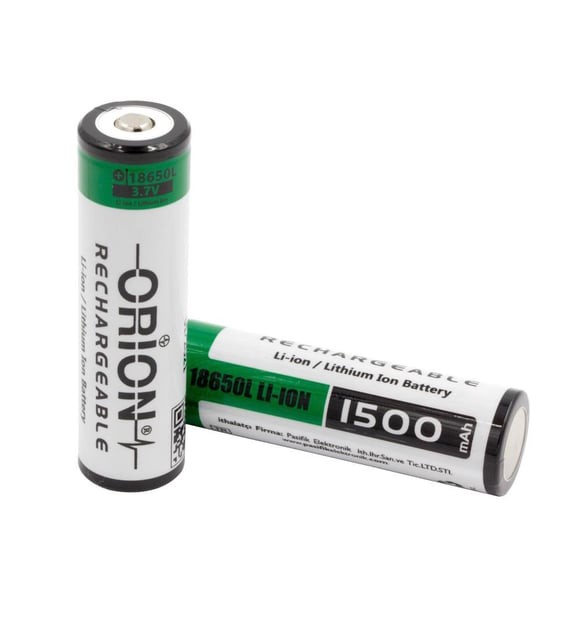 18650L 3.7V 1500mAh Başlı Li-ion Şarj Edilebilir Pil