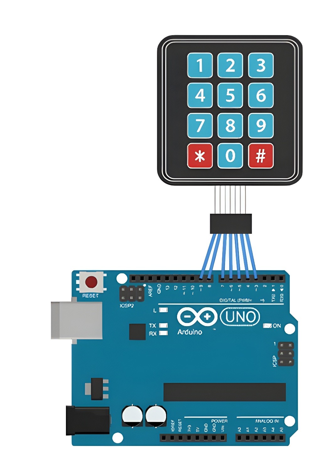 3X4 Membrane Tuş Takımı Keypad