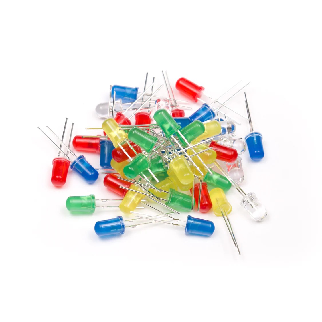 5mm Karışık Renklerde Led Diyot - 5 Farklı Renk - 50 Adet