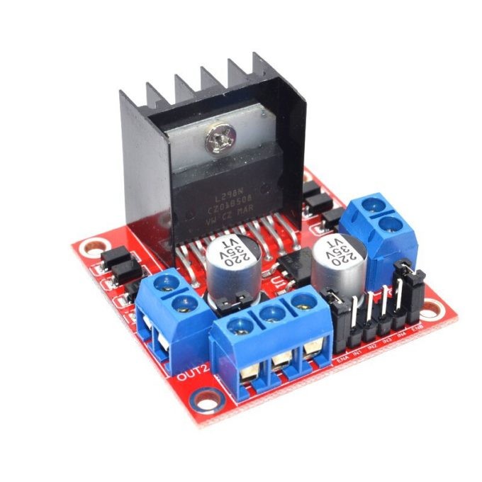 L298N Voltaj Regülatörlü Çift Motor Sürücü Kartı