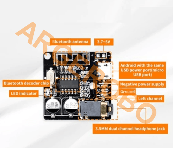 VHM-314 Bluetooth Ses Müzik Mp3 Modülü Devre Kartı
