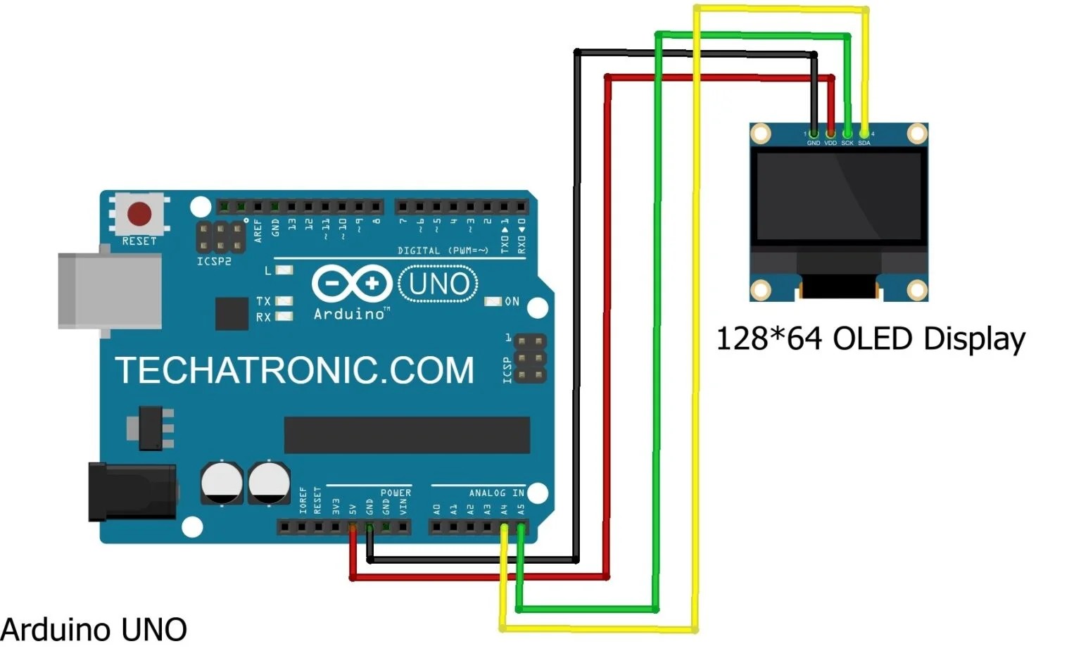 0.96 inç I2C OLED Ekran - SSD1306