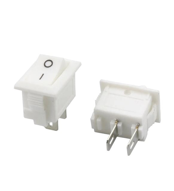 IC-120B Mini Işıksız Anahtar 2P On-Off Beyaz