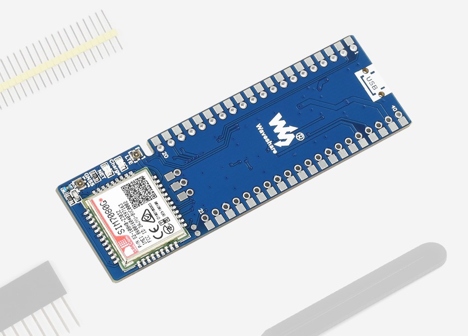 Waveshare SIM7080G NB-IoT / Cat-M(eMTC) / Raspberry Pi Pico için GNSS Modülü, Küresel Bant Desteği