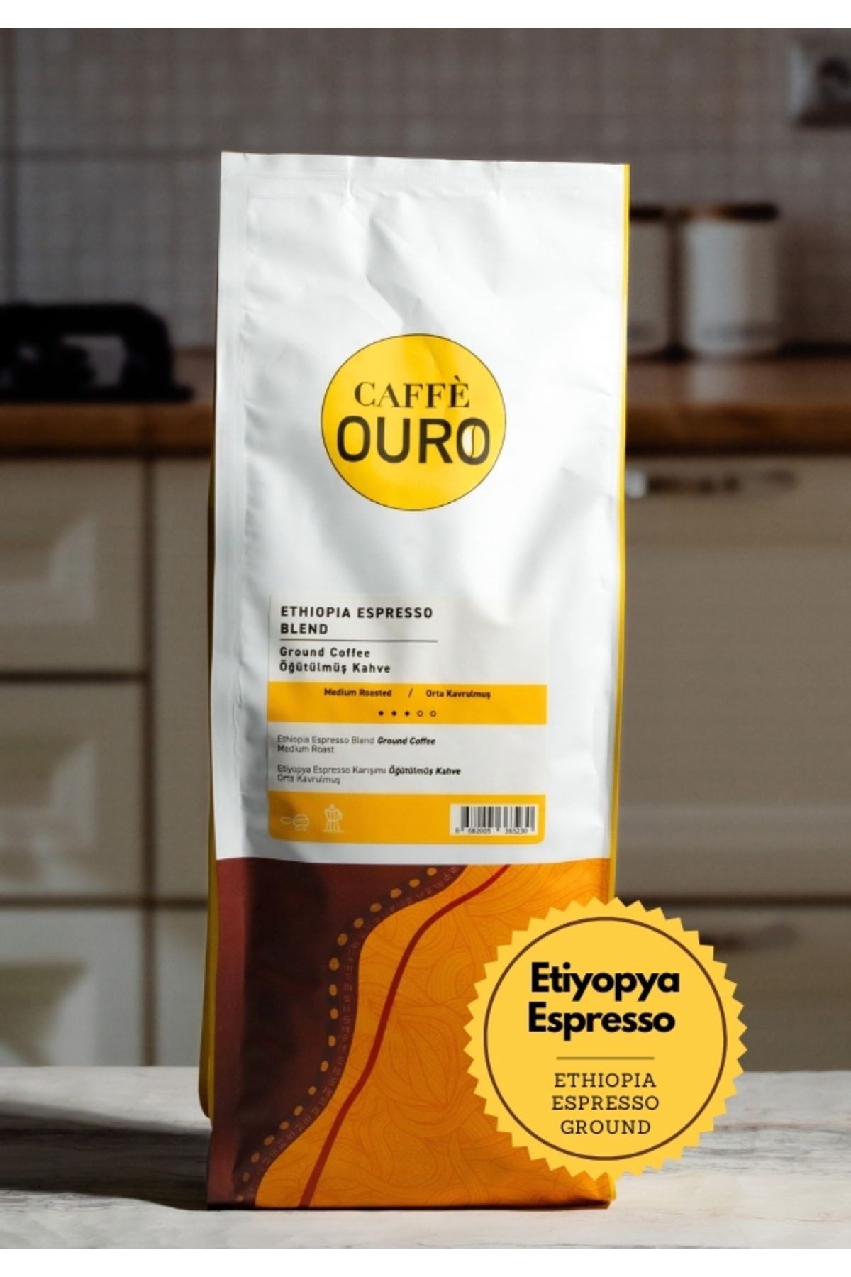 Etiyopya Espresso Karışımı Öğütülmüş ve Orta Kavrulmuş 1KG