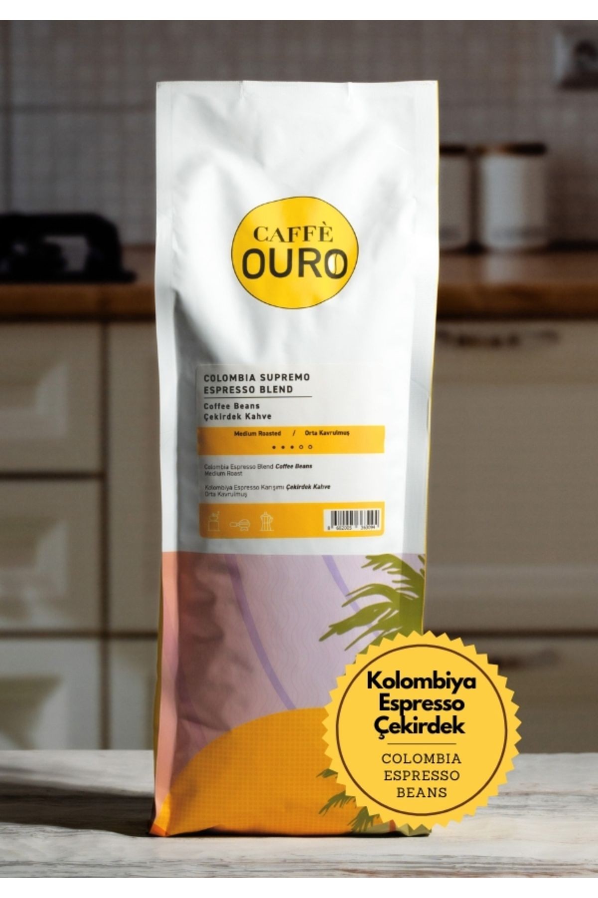 Kolombiya Supremo Espresso Orta Kavrulmuş Çekirdek Kahve 1KG