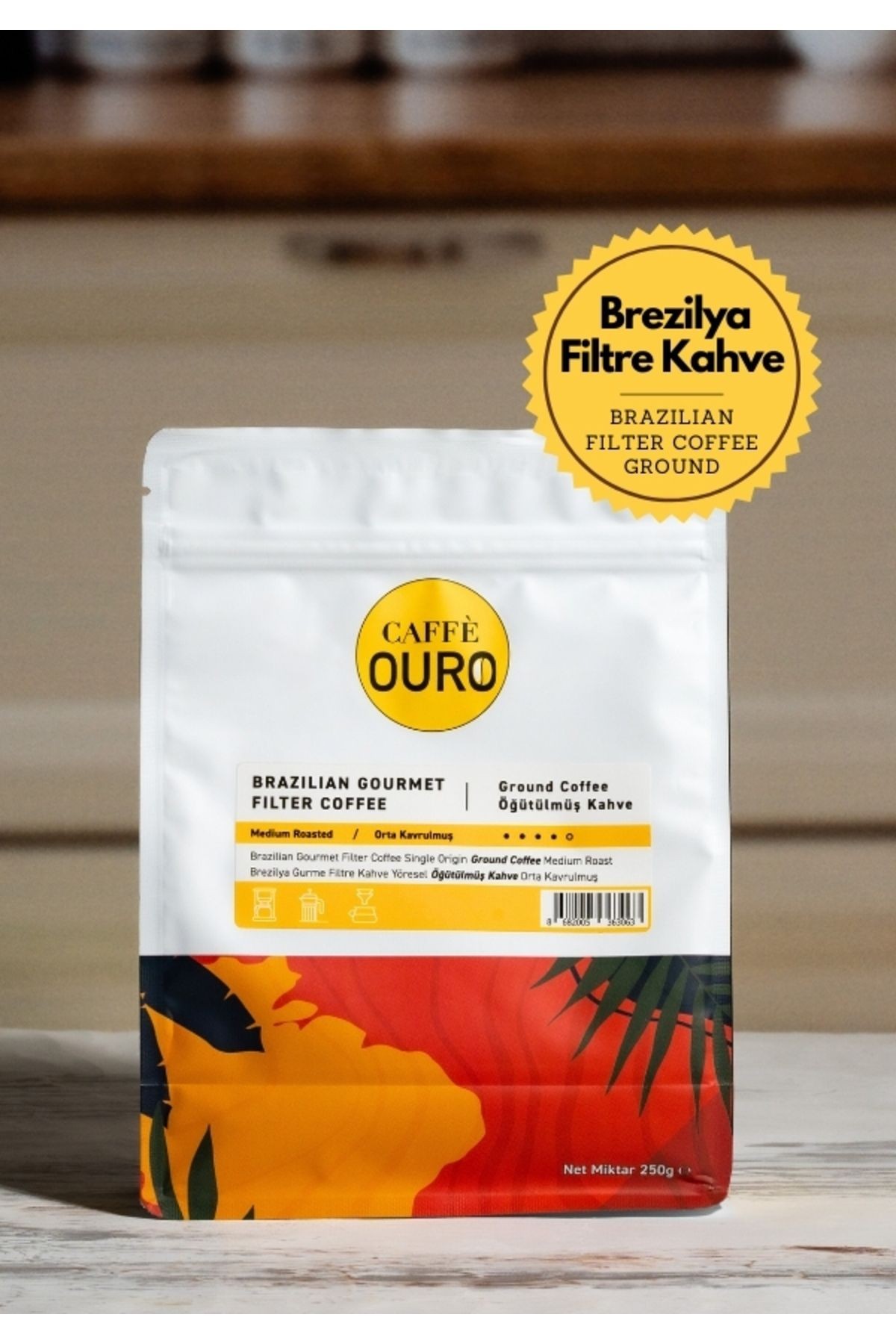 Brezilya Gurme Filtre Kahve Orta Kavrulmuş ve Öğütülmüş 250g