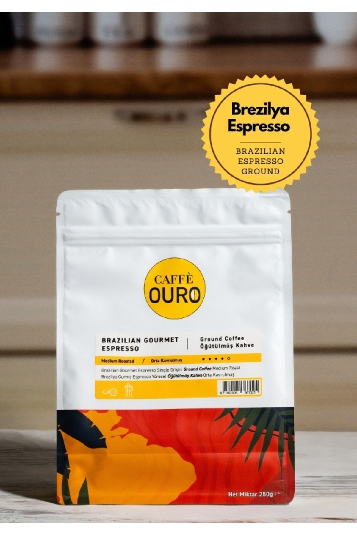 Brezilya Gurme Espresso Orta Kavrulmuş ve Öğütülmüş 250g