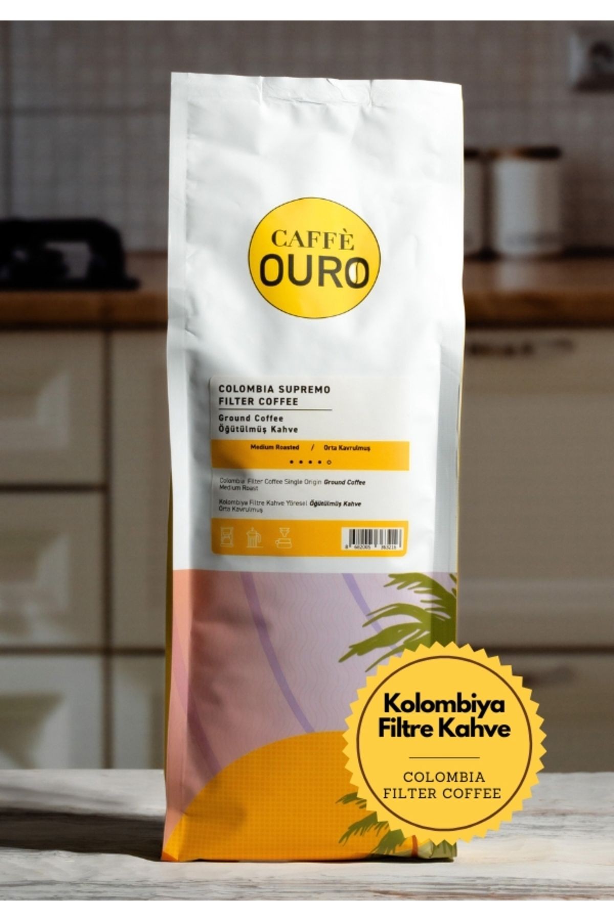 Kolombiya Supremo Filtre Kahve Orta Kavrulmuş ve Öğütülmüş 1KG