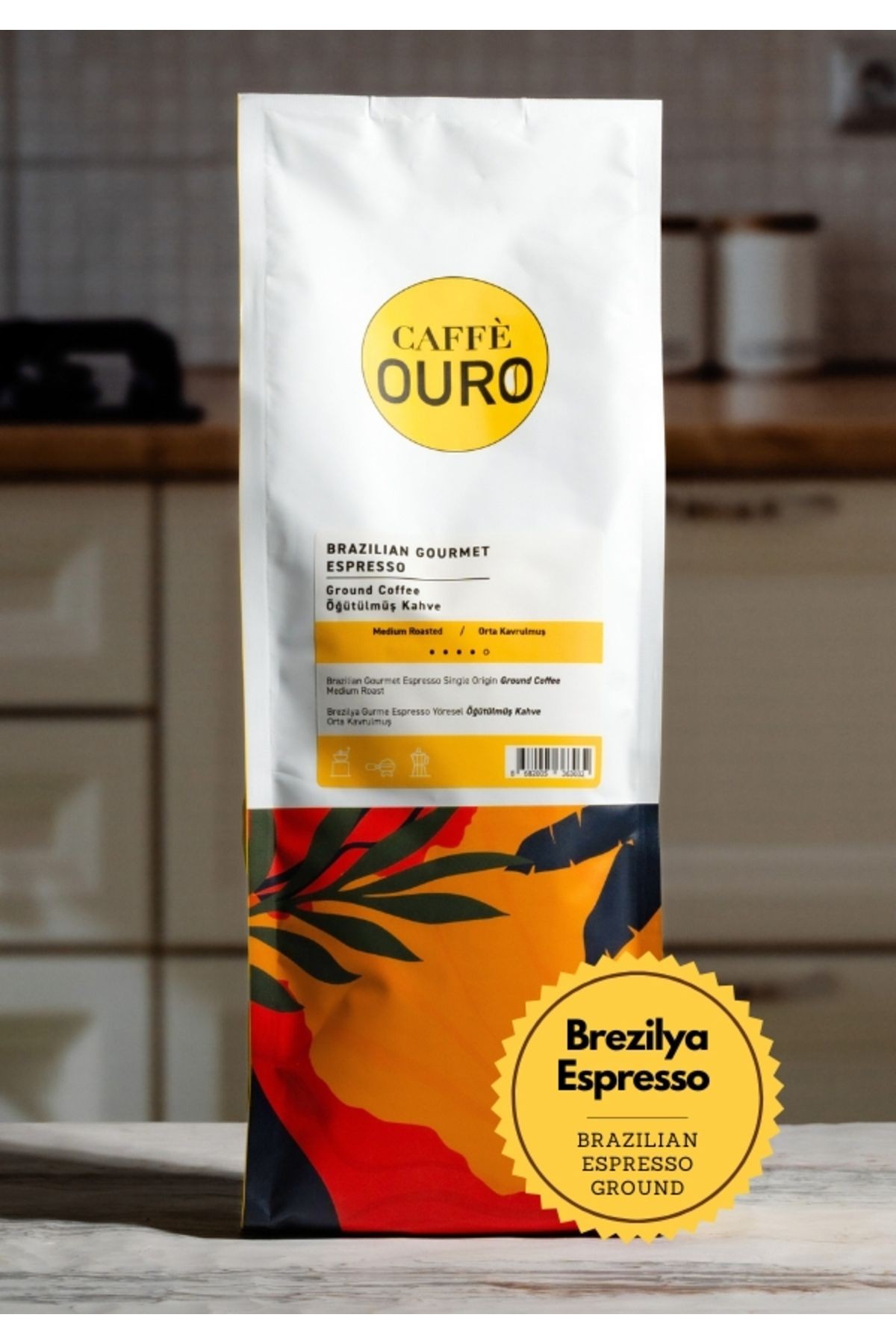 Brezilya Gurme Espresso Orta Kavrulmuş ve Öğütülmüş 1KG