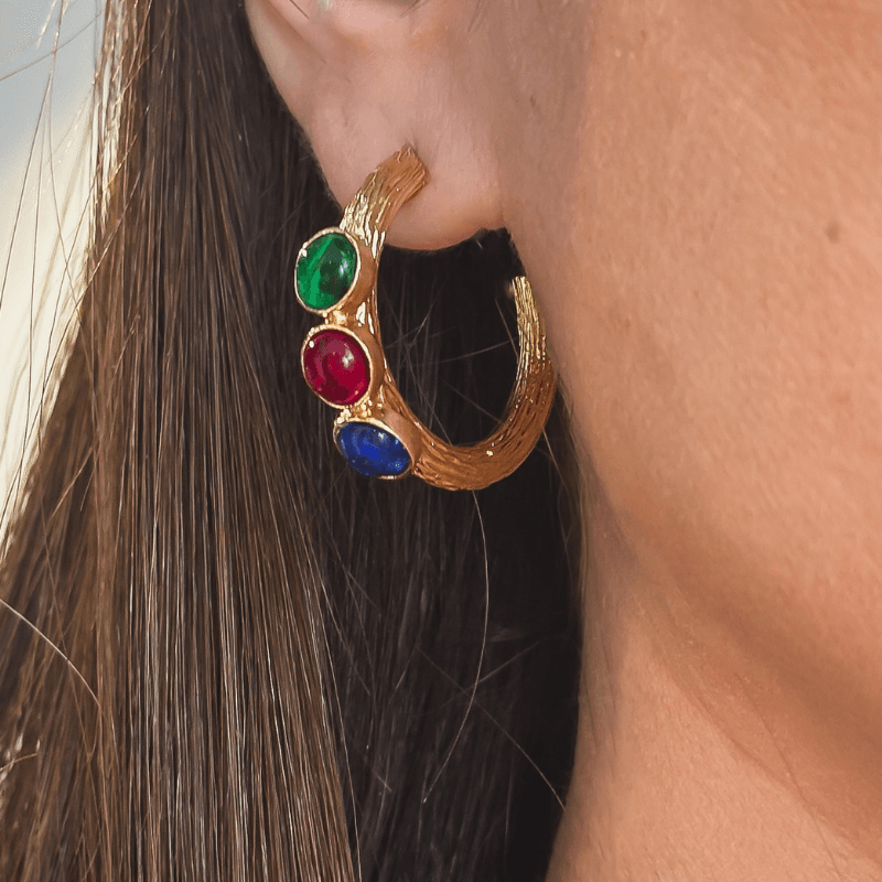 Colorful Gemstone Earrings