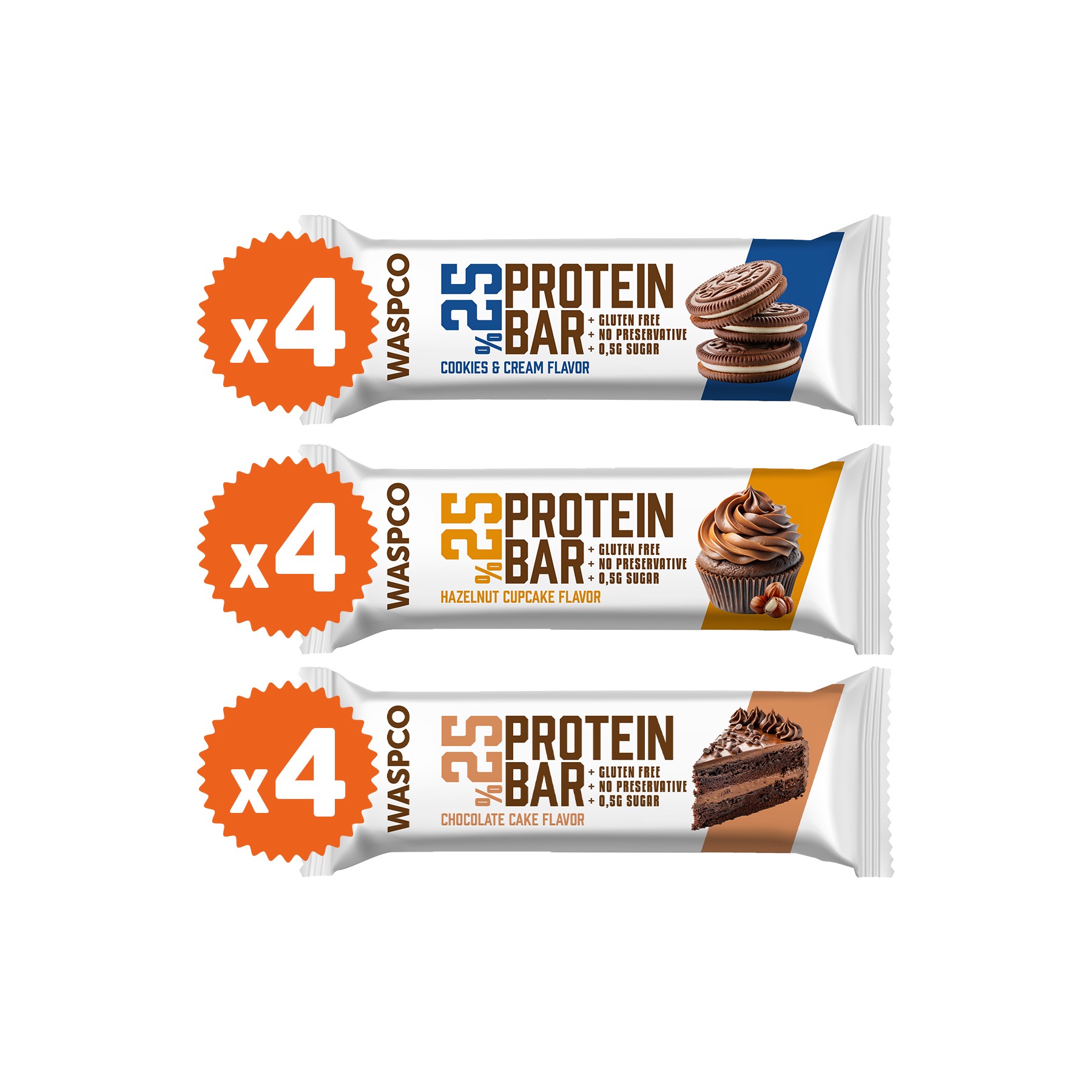 Bitter Çikolata Kaplı Protein Bar Karma Kutu 36G x 12 Adet (3 Çeşit)