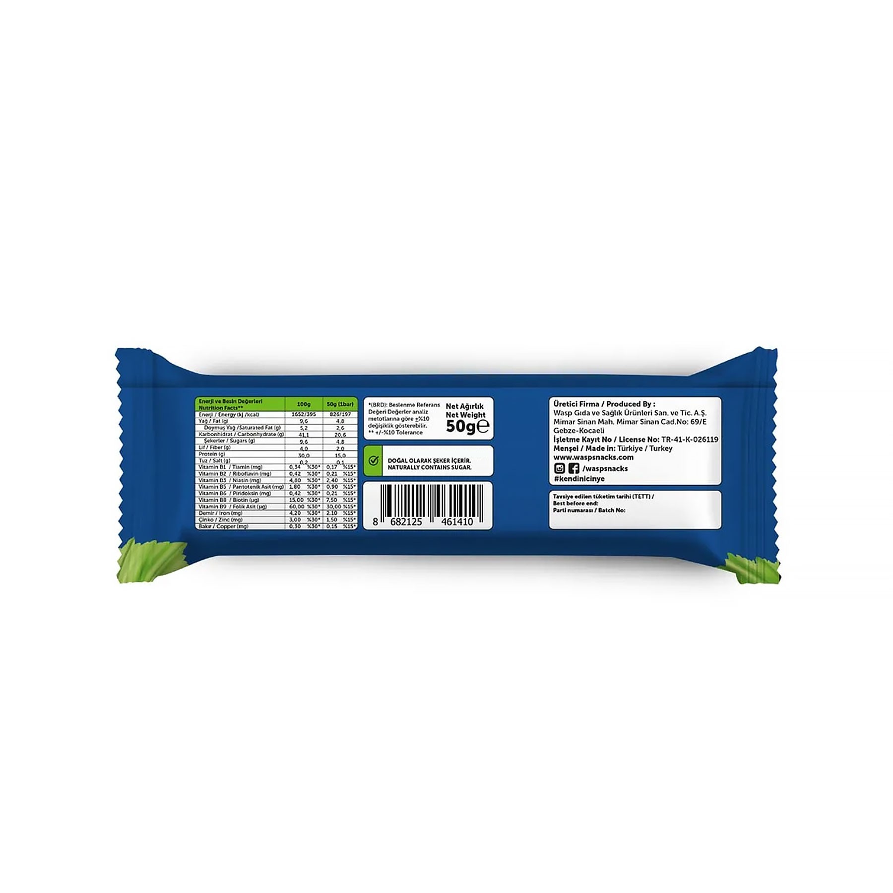 Fındıklı Yüksek Protein Bar 50g x 12 Adet