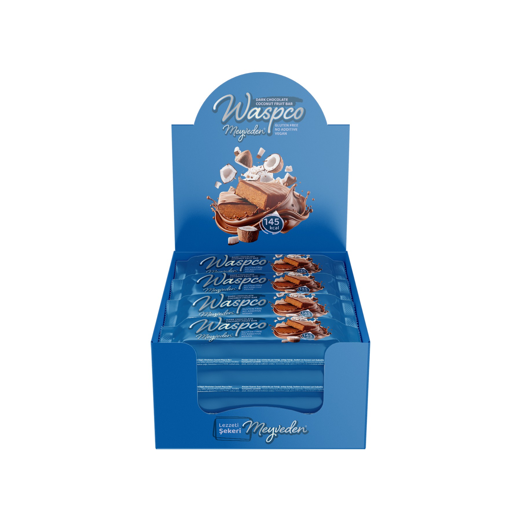 Bitter Çikolata Kaplı Hindistan Cevizli Meyve Bar 35G x 12 Adet