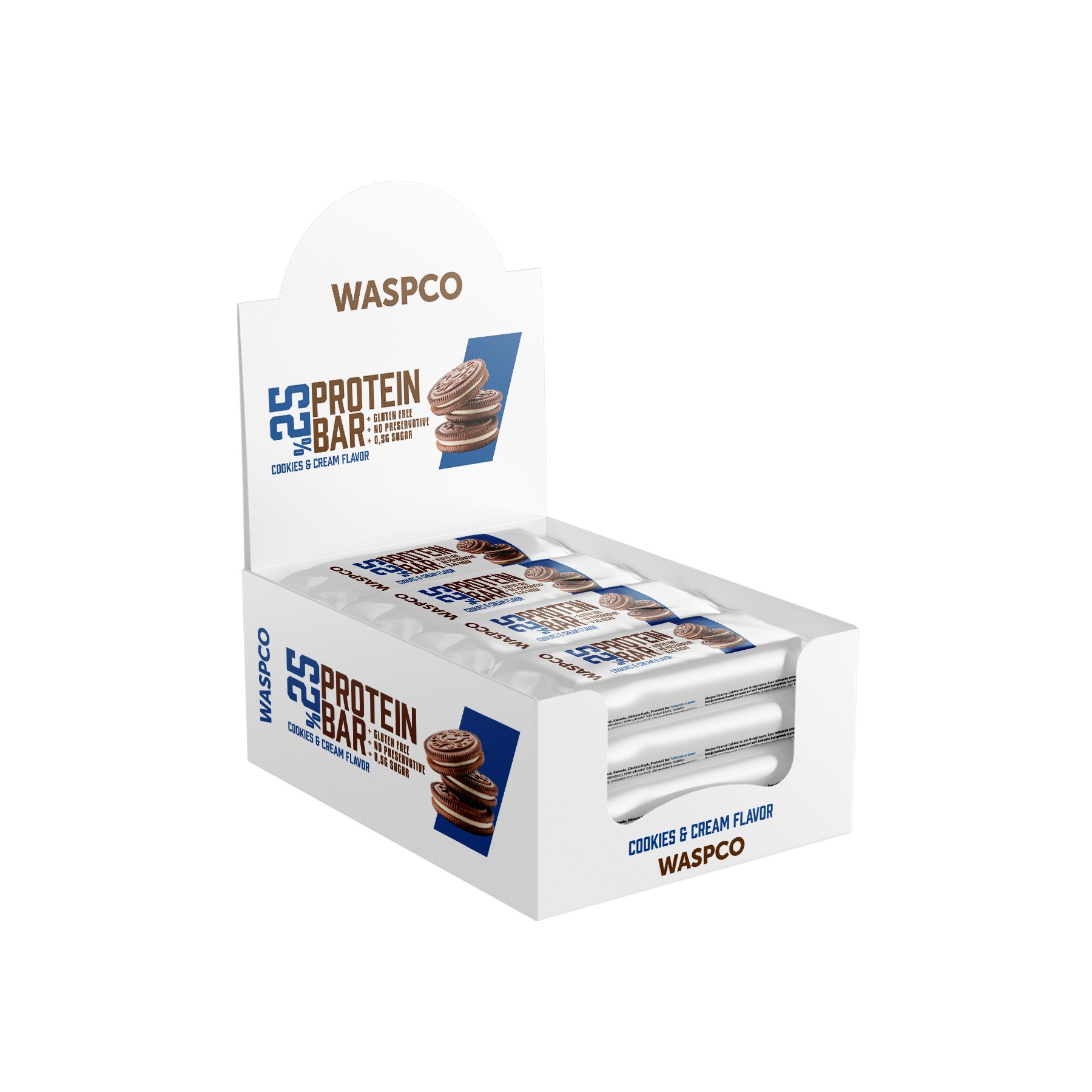 Bitter Çikolata Kaplı Bisküvi Aromalı Protein Bar 36G x 12 Adet
