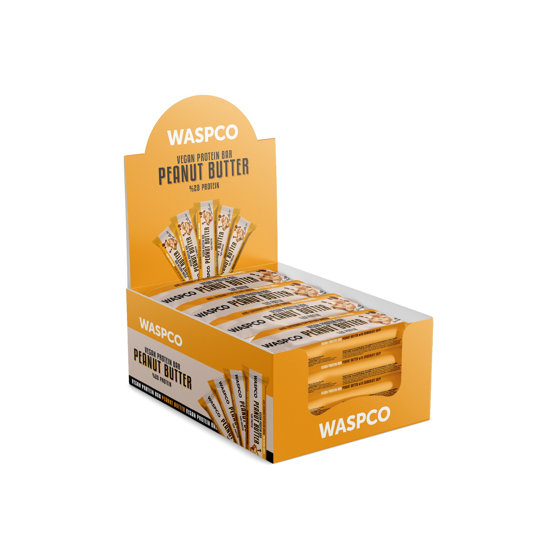 Fıstık Ezmeli ve Çikolata Parçalı Vegan Protein Bar 40g x 12 Adet