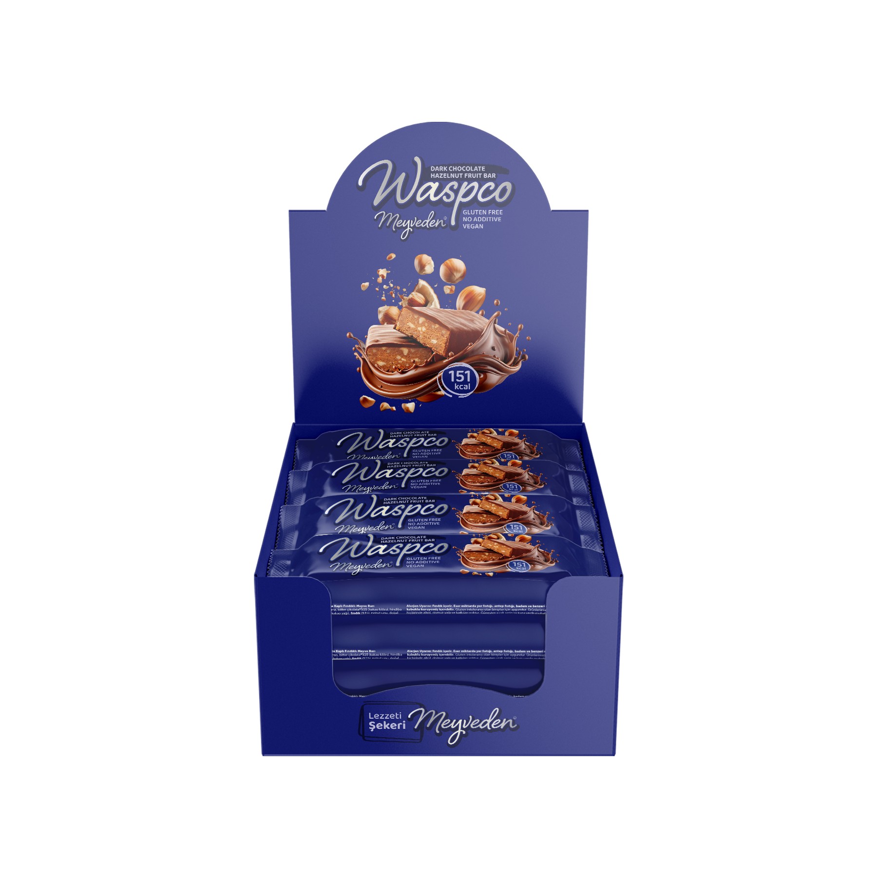 Bitter Çikolata Kaplı Fındıklı Meyve Bar 35G x 12 Adet