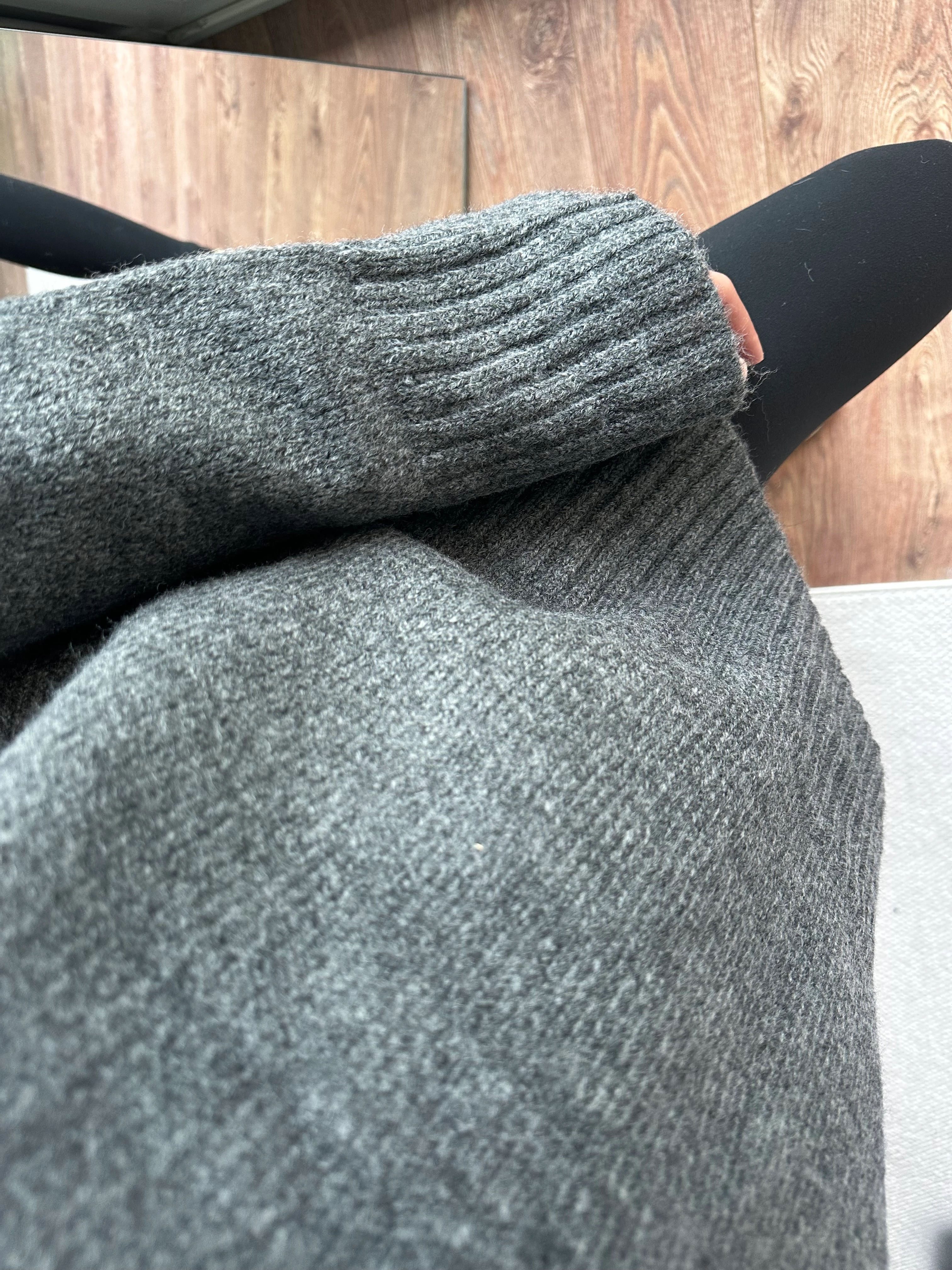 Oversize Soft Knit Kazak - Gri 