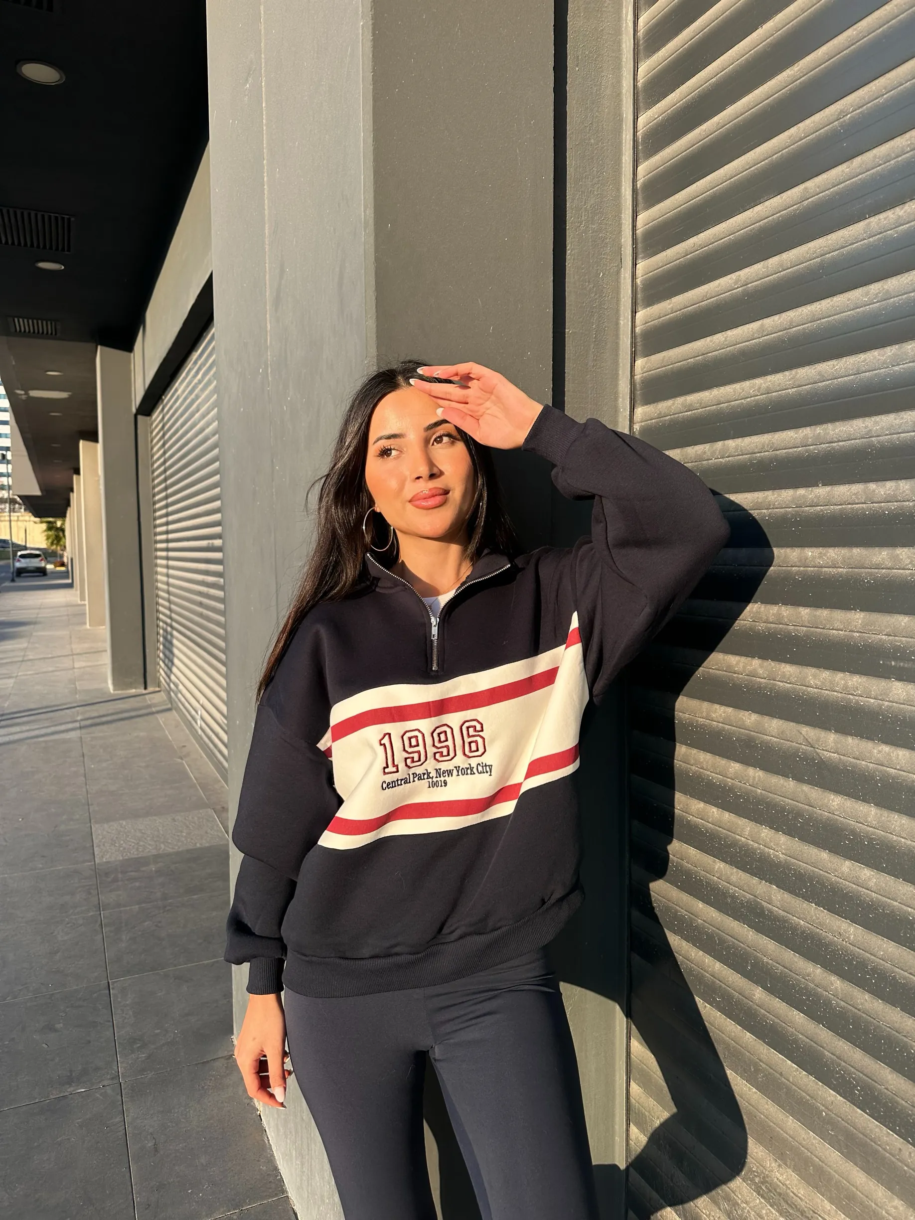 1996 Colorblock Sweatshirt - Lacivert