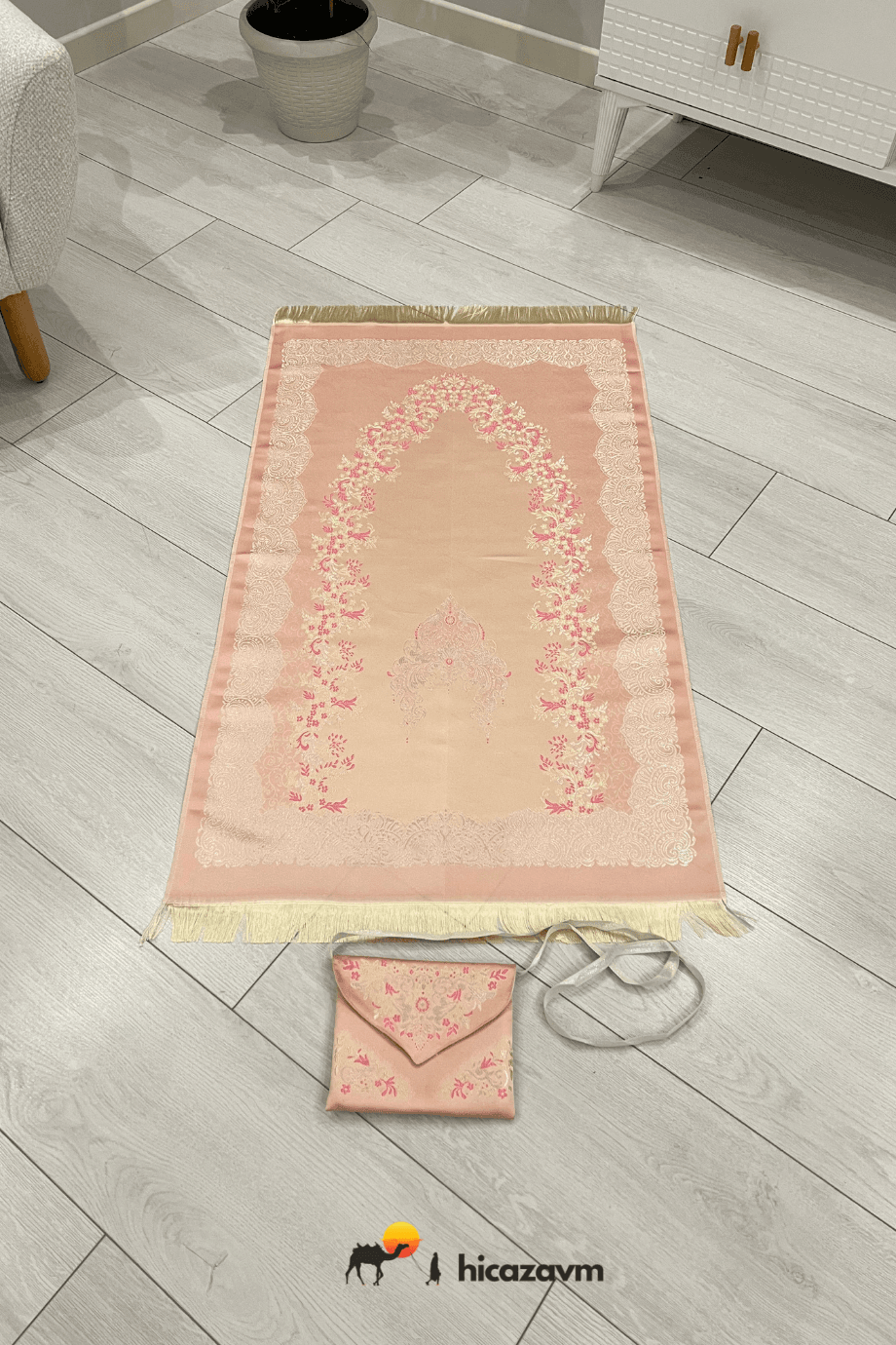 Saten Çantalı Seccade Pembe