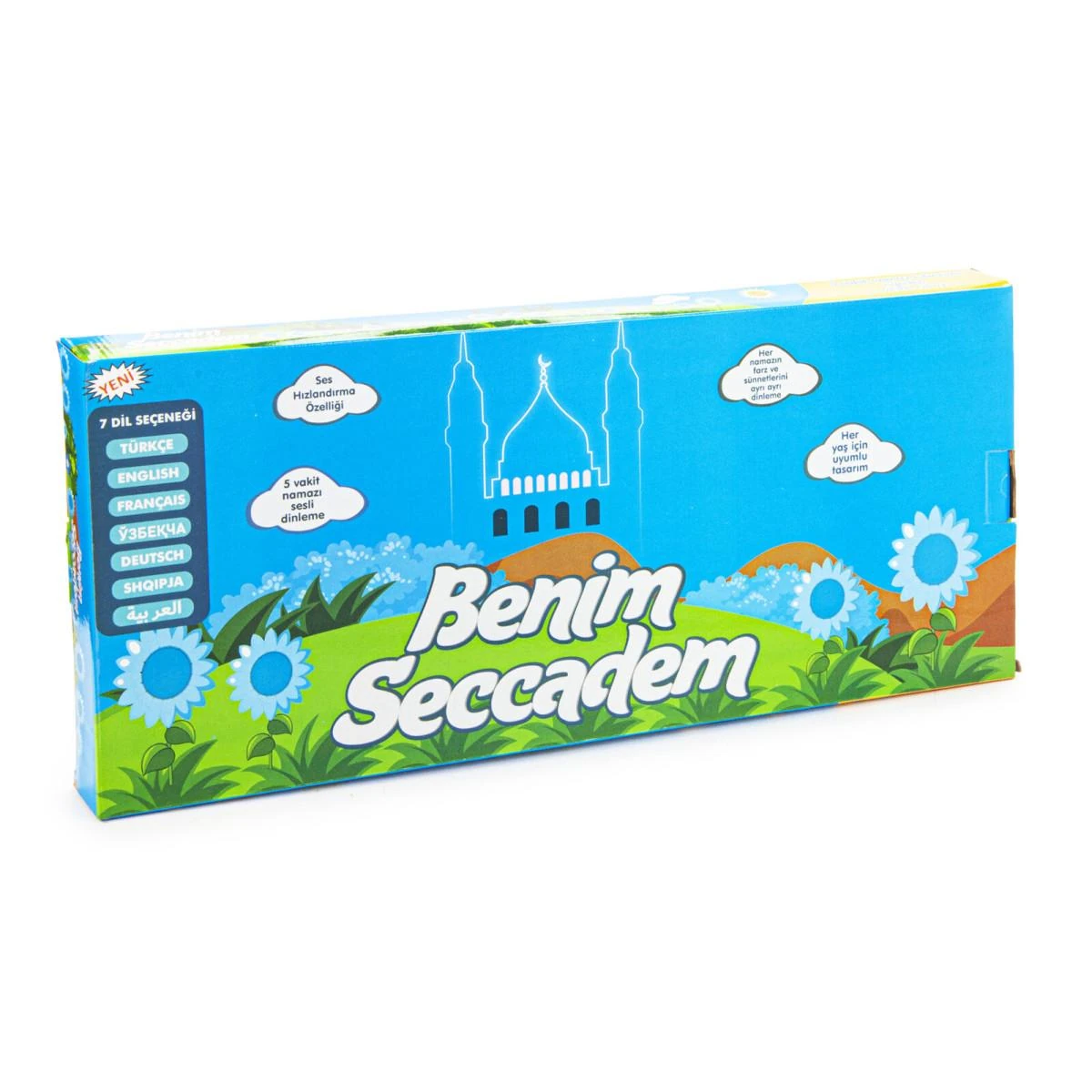 BENİM SECCADEM - ÇOCUKLAR İÇİN SESLİ KONUŞAN NAMAZ KILDIRAN SECCADE ( 7 DİL SEÇENEĞİYLE )