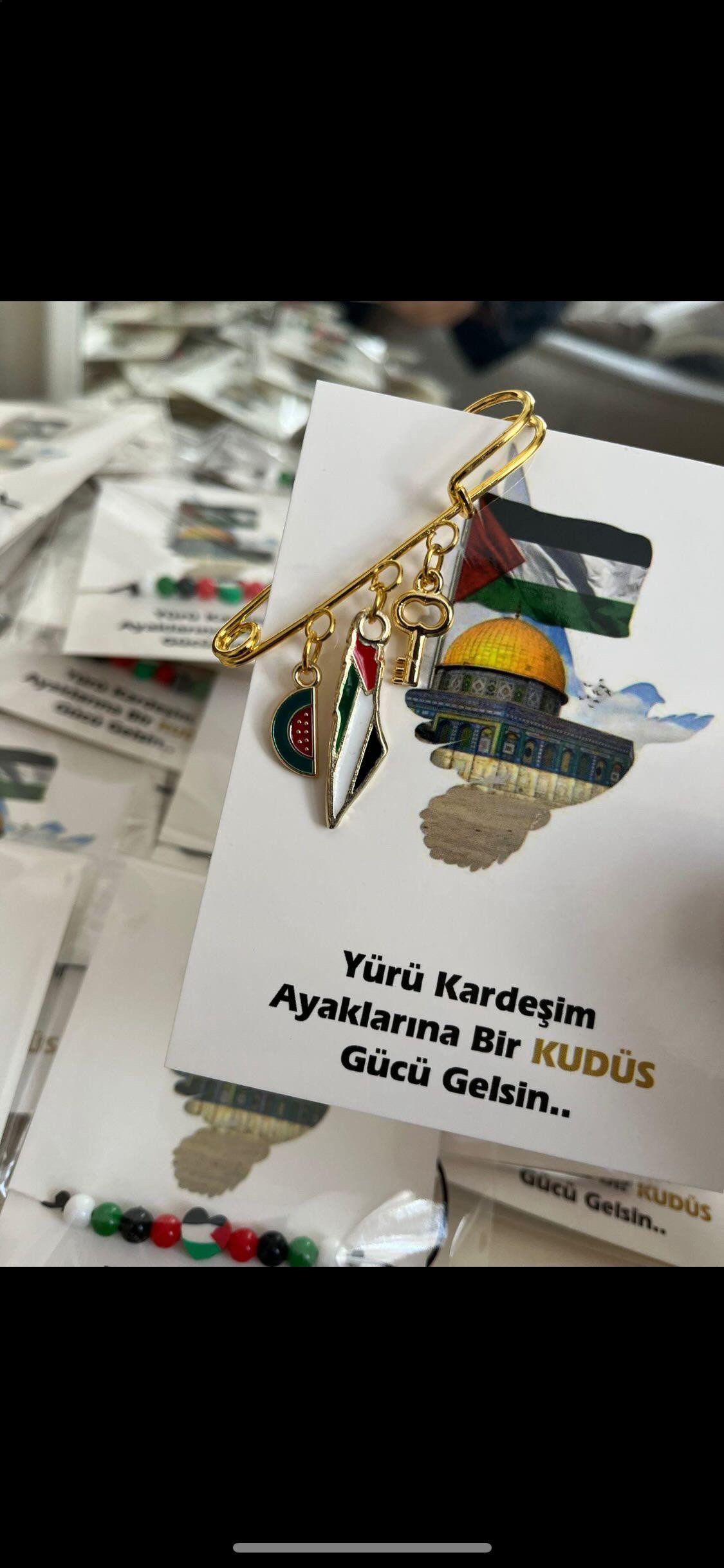 Filistin Yaka Rozeti (İğneliği)