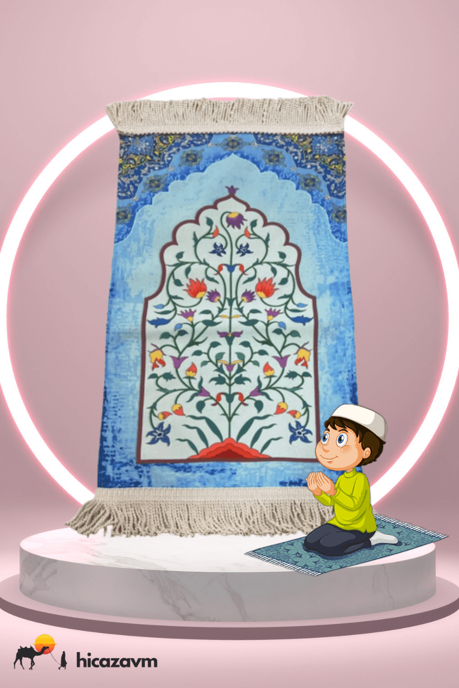 Sarmaşık Lale Motifli Çocuk Seccadesi