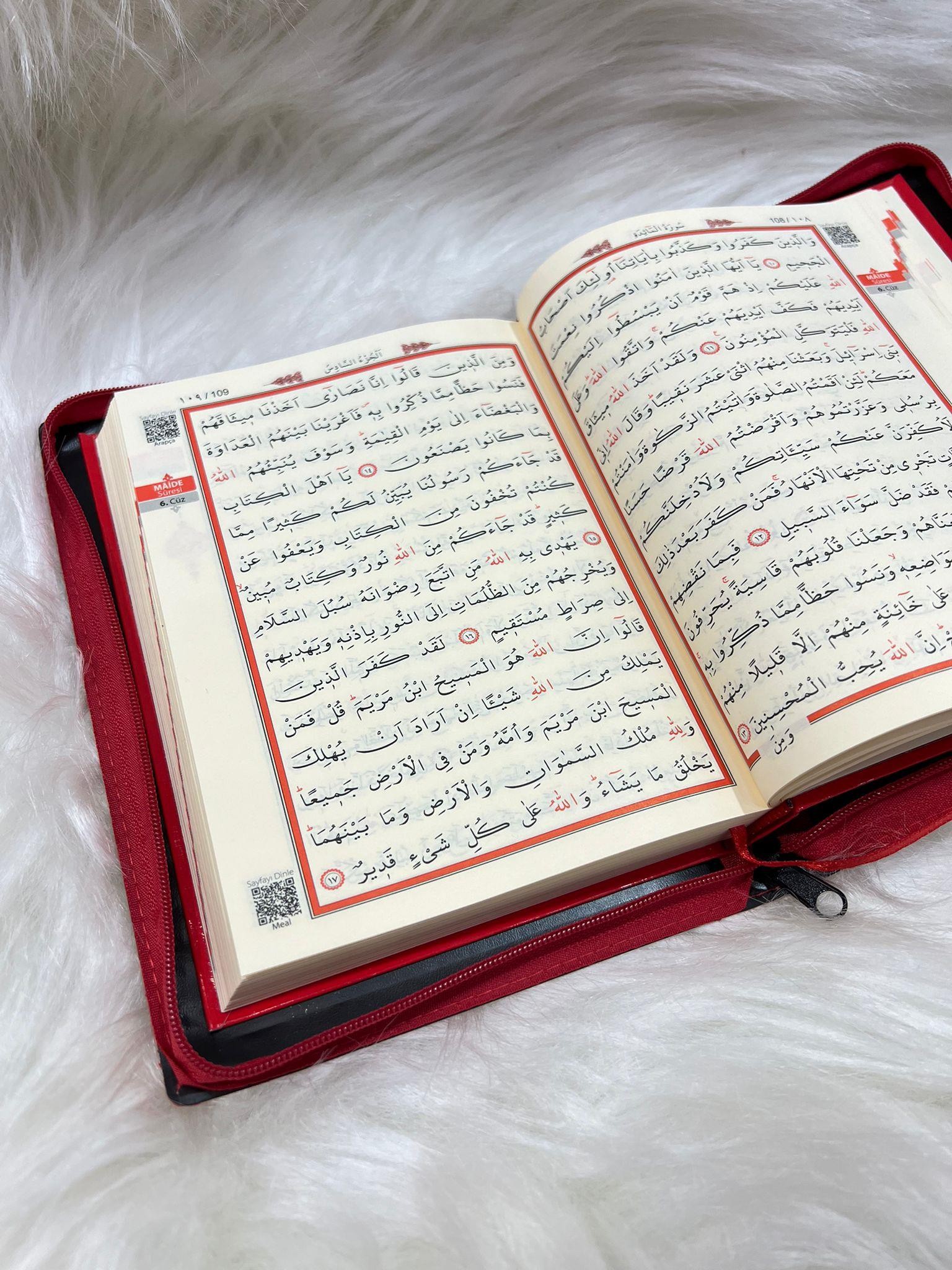 Suni Deri Çantalı Arapça Çanta Boy Kuran