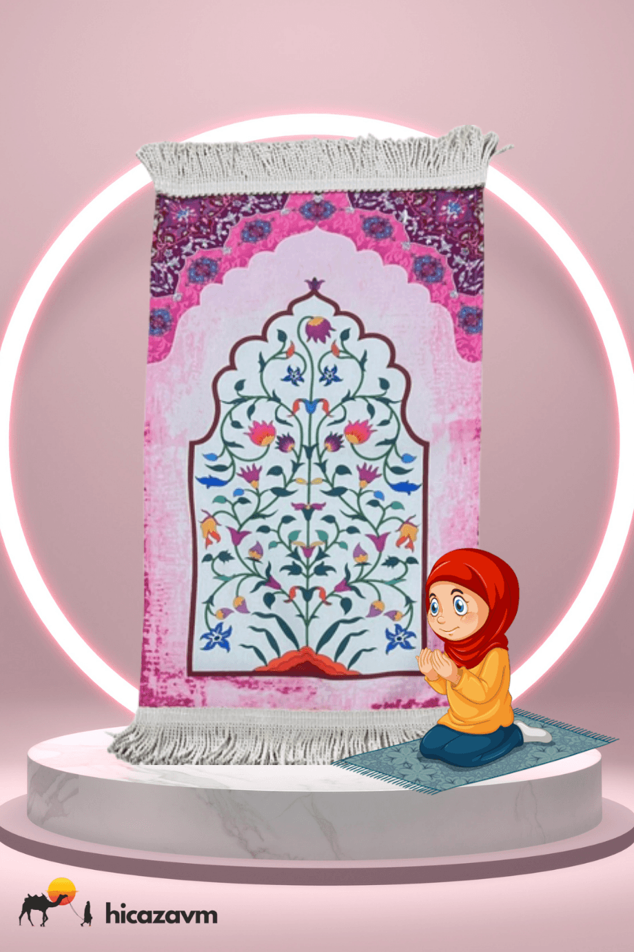 Sarmaşık Lale Motifli Çocuk Seccadesi