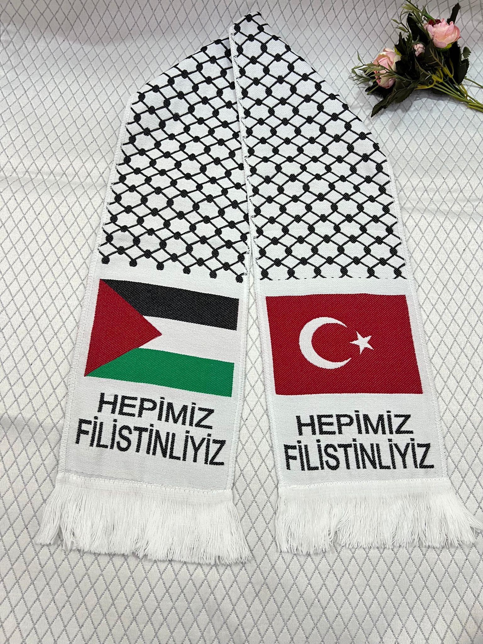 FİLİSTİN VE TÜRK BAYRAKLI ATKI