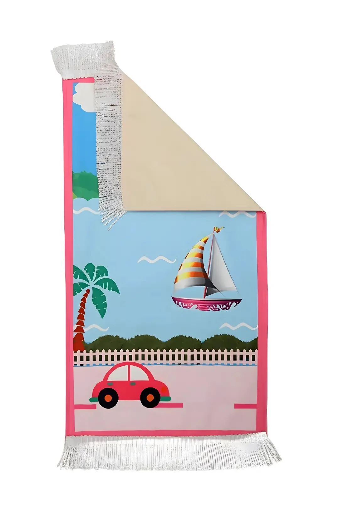 Büyük Boy Araba Resimli Çocuk Seccadesi