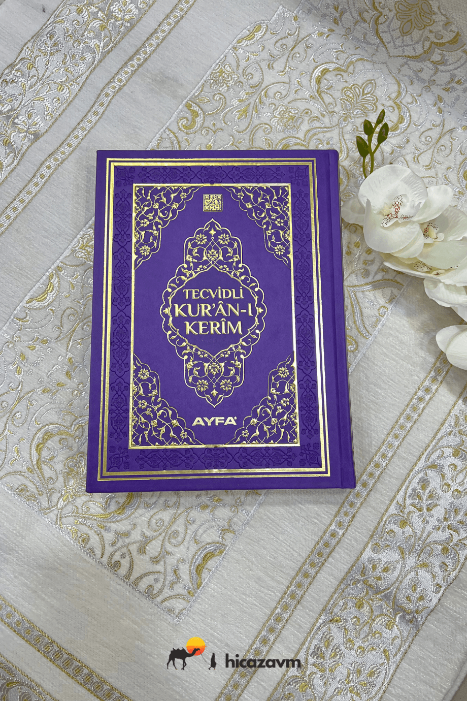 MOR TECVİDLİ KURANI KERİM-TERMO DERİ - RAHLE BOY MÜHÜRLÜ