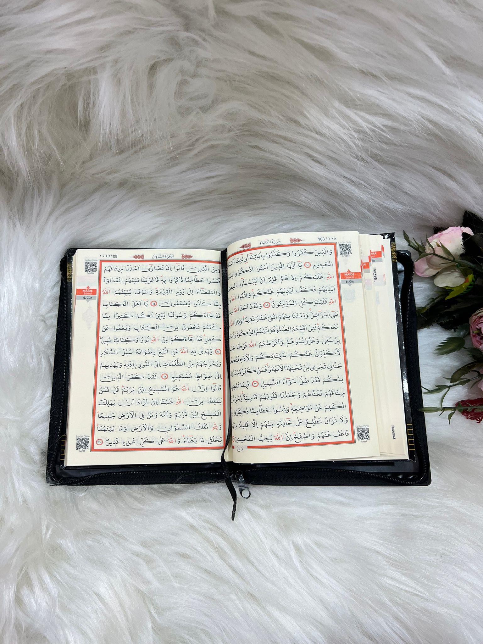 Kabe Motifli Suni Deri Çantalı Arapça Çanta Boy Kuran