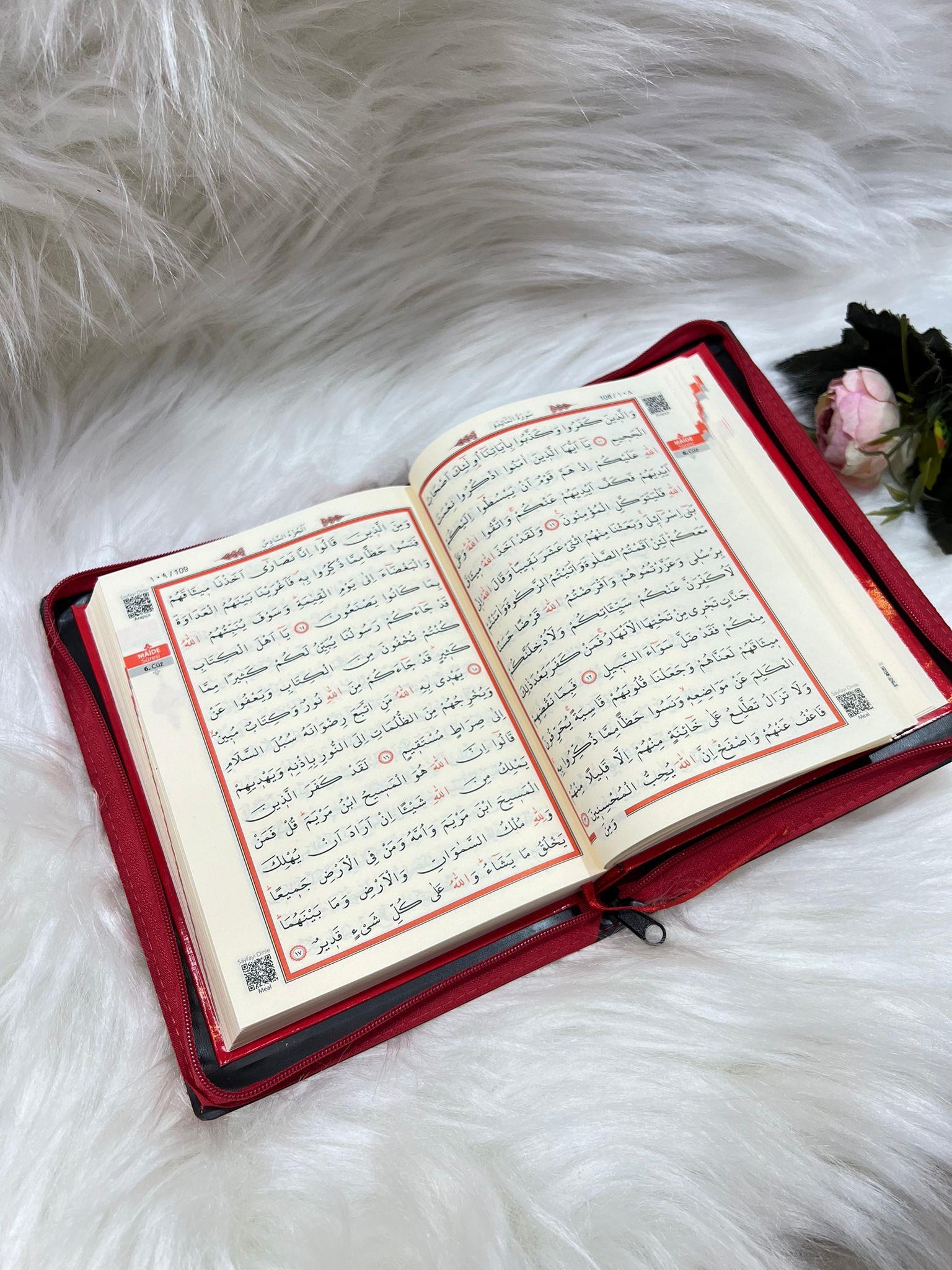 Suni Deri Çantalı Arapça Çanta Boy Kuran