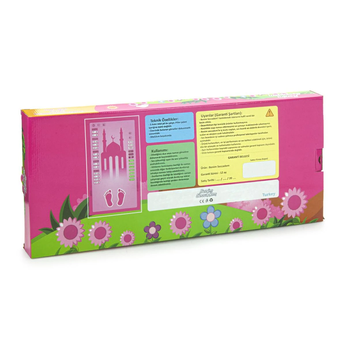 BENİM SECCADEM - ÇOCUKLAR İÇİN SESLİ KONUŞAN NAMAZ KILDIRAN SECCADE ( 7 DİL SEÇENEĞİYLE )