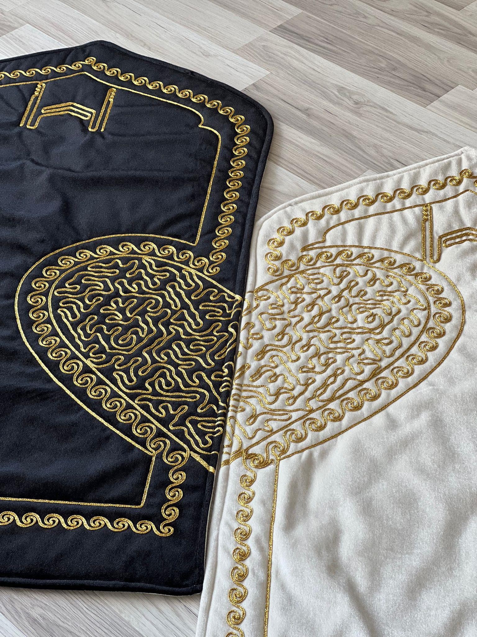 Özel Tasarım İnci Tesbihli Çift Seccade Takımı