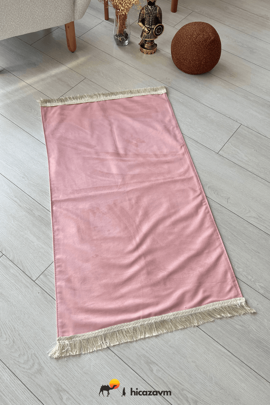 Sade Kadife Seccade Pembe