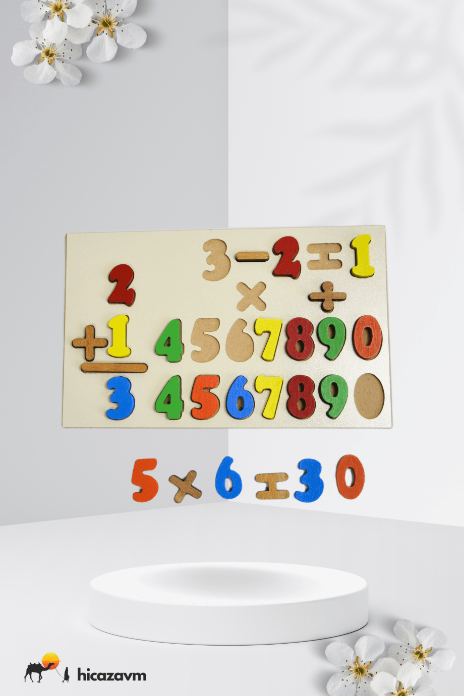 Ahşap Sayılara Puzzle