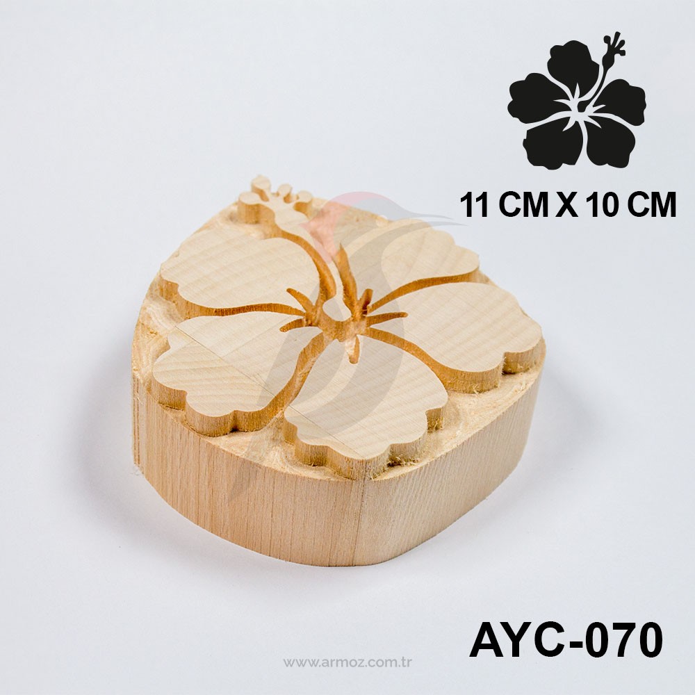 Ahşap Baskı Kalıbı Yaprak & Çiçek Model - AYC-070